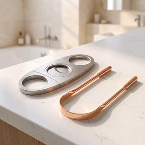 Miswak cutter and copper tongue cleaner (free gift)